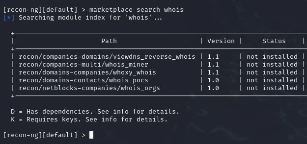 whois recon-ng